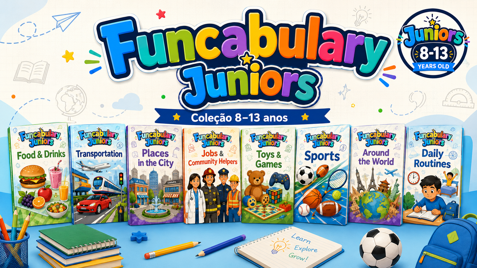 Banner da coleção Funcabulary JUNIORS