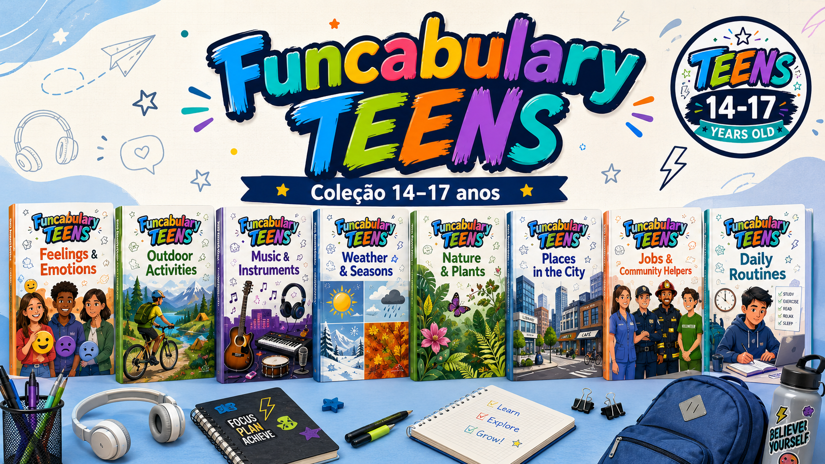 Banner da coleção Funcabulary TEENS